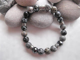 Handmade Gemstone Stretch Bracelet - Hematite-Jewellery-Serenity Gifts