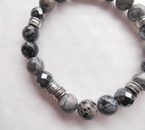 Handmade Gemstone Stretch Bracelet - Hematite-Jewellery-Serenity Gifts