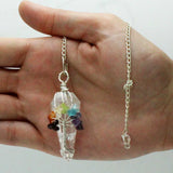 Gemstone Pendulum - Chakra Tree of Life - Clear Quartz-Pendulum-Serenity Gifts