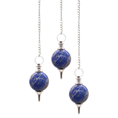 Gemstone Sphere Pendulums - Lapis Lazuli-Pendulum-Serenity Gifts