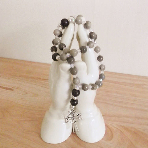 Handmade Anglican Rosary - Ocean Jasper and Kambaba Jasper-Rosary Beads-Serenity Gifts