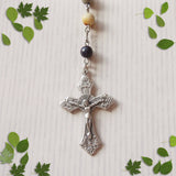 Handmade Chain Link Rosary -Picasso Jasper - 6mm-Jewellery-Serenity Gifts