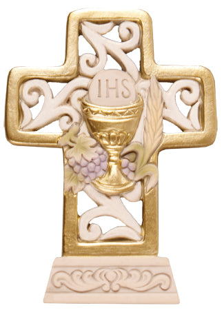 First Holy Communion Cross - Symbolic -4" Resin-Cross-Serenity Gifts