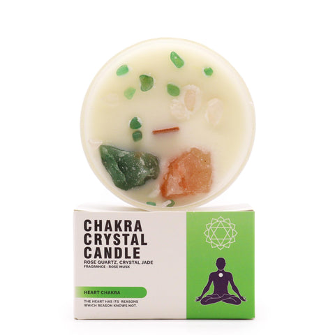 Chakra Crystal Candles - Heart Chakra-Chakra Gifts-Serenity Gifts