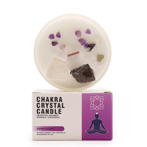 Chakra Crystal Candles - Crown Chakra-Chakra Gifts-Serenity Gifts