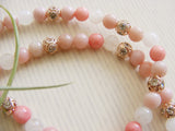 Handmade Mala Beads - Pink Rhodonite, White and Pink Jade-Mala Beads-Serenity Gifts