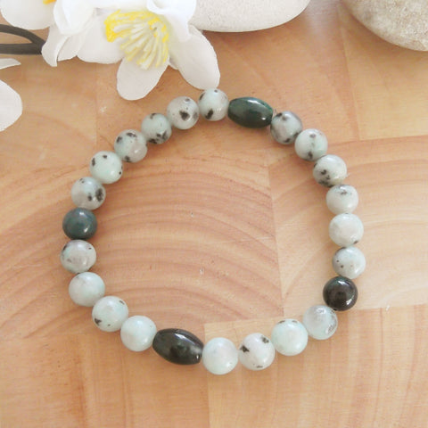 Handmade Gemstone Stretch Bracelet - Sesame Jasper-Stretch Braclets-Serenity Gifts