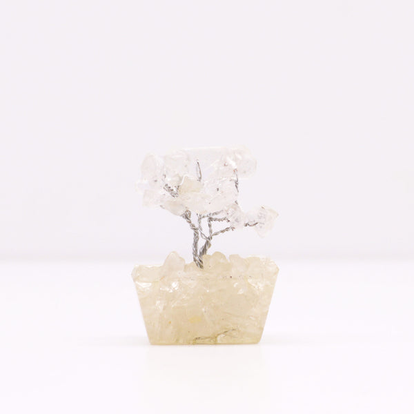 Miniature Gemstone Tree on Orgonite Base - Rock Quartz -15 stones-Crystal Gemstone-Serenity Gifts