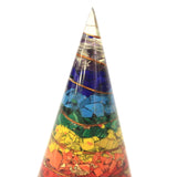 Orgonite Cone - Seven Chakra - 80mm-Orgonite-Serenity Gifts