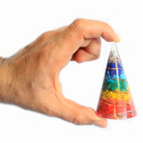 Orgonite Cone - Seven Chakra - 80mm-Orgonite-Serenity Gifts