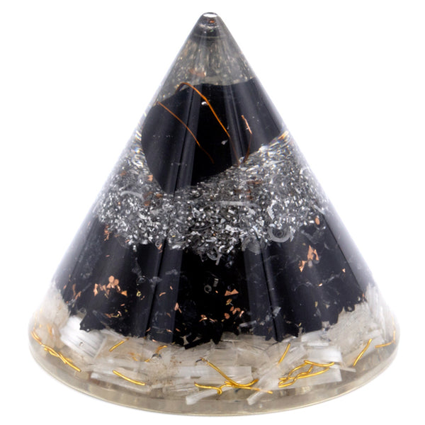 Orgonite Cone - Selenite, Black Tourmaline and Copper - 90 mm-Orgonite-Serenity Gifts