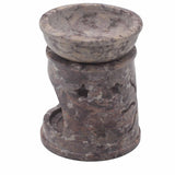 Soapstone Oil Burner - 8cm - Sun & Stars-Oil Burner-Serenity Gifts