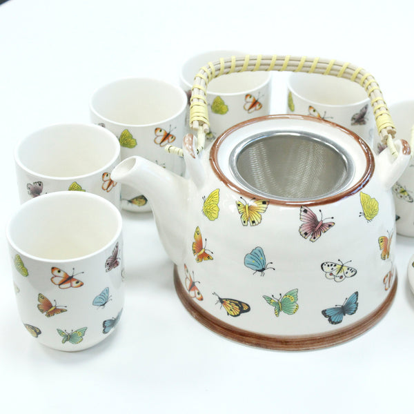 Herbal Teapot Set - Butterflies-Herbal Teapot Set-Serenity Gifts