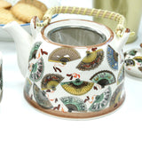 Herbal Teapot Set - Oriental Fans-Herbal Teapot Set-Serenity Gifts