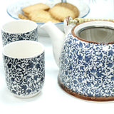 Herbal Teapot Set - Blue Floral-Herbal Teapot Set-Serenity Gifts