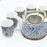 Herbal Teapot Set - Blue Floral-Herbal Teapot Set-Serenity Gifts