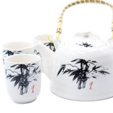 Herbal Teapot Set - White Oriental-Herbal Teapot Set-Serenity Gifts