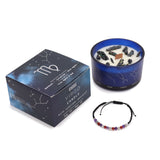 Zodiac Crystal Candle with Gemstone Bracelet - Virgo-Candle-Serenity Gifts