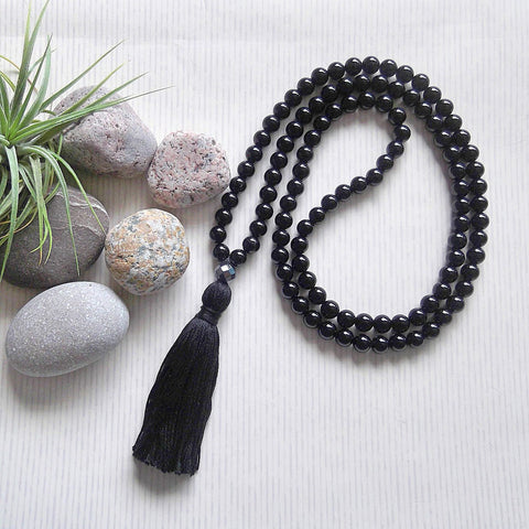 Handmade Mala Beads - Black Onyx-Mala Beads-Serenity Gifts