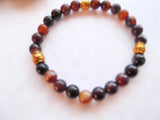 Handmade Gemstone Stretch Bracelet - Brown Banded Agate-Jewellery-Serenity Gifts