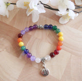 Handmade Chakra Stretch Bracelet - Buddha Lotus Pose Charm-Jewellery-Serenity Gifts