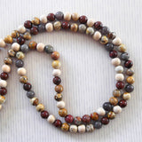 Handmade Mala Beads - Picture Jasper, Mahogany Obsidian and Grey Agate-Mala Beads-Serenity Gifts