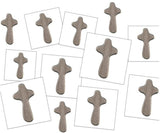 Grey / Brown Mini Holding Cross x 12-Holding Cross-Serenity Gifts