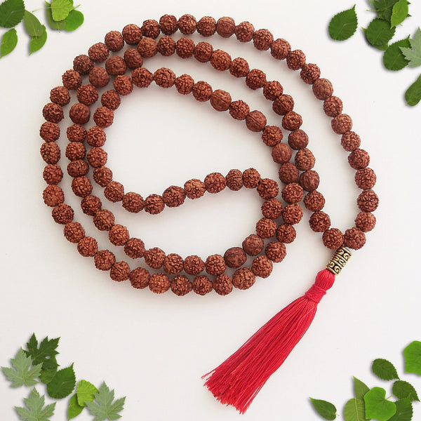 Handmade Mala Beads - Rudraksha Dark-Mala Beads-Serenity Gifts