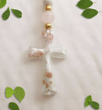 Handmade Anglican Rosary - Sunstone and White Jade-Jewellery-Serenity Gifts