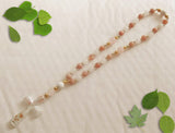 Handmade Anglican Rosary - Sunstone and White Jade-Jewellery-Serenity Gifts