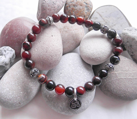 Handmade Gemstone Stretch Bracelet - Botswana Agate-Jewellery-Serenity Gifts