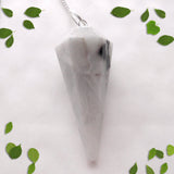 Gemstone Pendulum - Rainbow Moonstone-Crystal Point Pendulum-Serenity Gifts