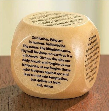 Wooden Prayer Cube - 6 Prayers - Large Version-Prayer Cube-Serenity Gifts